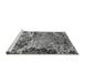 Sideview of Machine Washable Oriental Gray Industrial Rug, wshurb2041gry