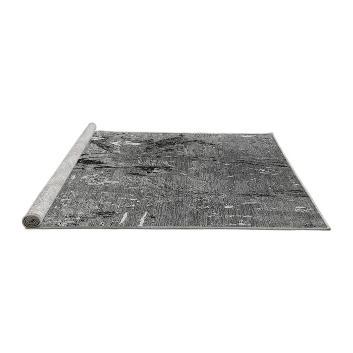 Sideview of Machine Washable Oriental Gray Industrial Rug, wshurb2042gry