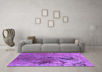 Machine Washable Oriental Purple Industrial Rug, wshurb2042pur