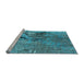 Sideview of Machine Washable Oriental Light Blue Industrial Rug, wshurb2042lblu