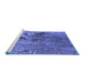 Sideview of Machine Washable Oriental Blue Industrial Rug, wshurb2042blu