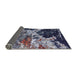 Sideview of Mid-Century Modern Dark Slate Blue Oriental Rug, urb2043