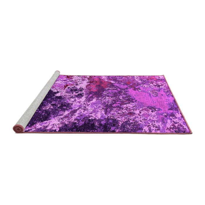 Sideview of Machine Washable Oriental Pink Industrial Rug, wshurb2043pnk