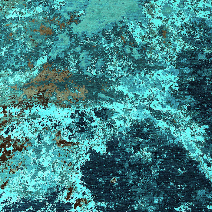 Oriental Turquoise Industrial Rug, urb2043turq