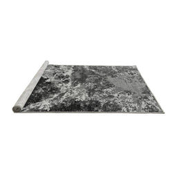 Sideview of Machine Washable Oriental Gray Industrial Rug, wshurb2043gry