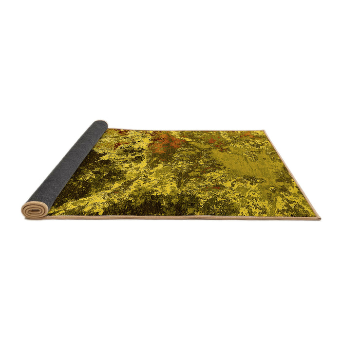Sideview of Oriental Yellow Industrial Rug, urb2043yw