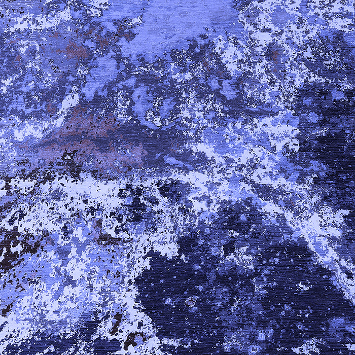 Machine Washable Oriental Blue Industrial Rug, wshurb2043blu