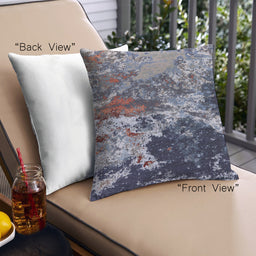 Front View of Mid-Century Modern Urban Square Dark Slate Blue Throw Pillow, 18 inch by 18 inch, pwurb2043