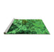 Sideview of Machine Washable Oriental Green Industrial Area Rugs, wshurb2043grn