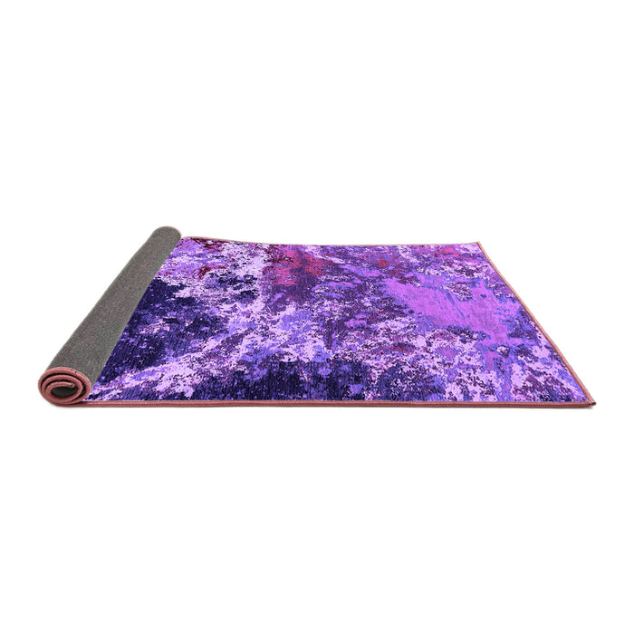 Sideview of Oriental Purple Industrial Rug, urb2043pur