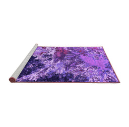 Sideview of Machine Washable Oriental Purple Industrial Area Rugs, wshurb2043pur