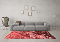 Industrial Red Washable Rugs