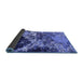 Sideview of Oriental Blue Industrial Rug, urb2043blu