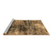 Sideview of Machine Washable Oriental Brown Industrial Rug, wshurb2044brn