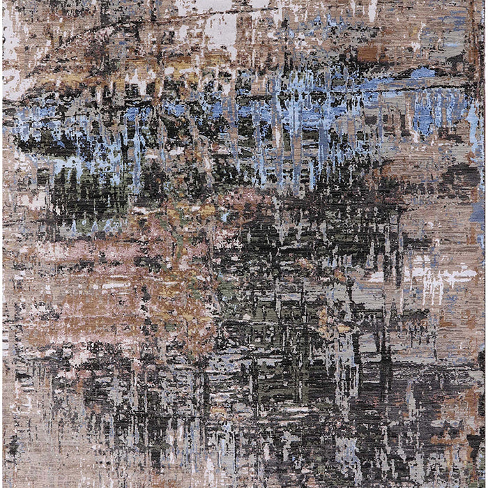 Machine Washable Industrial Modern Silver Pink Rug, wshurb2044