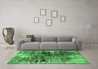 Machine Washable Oriental Emerald Green Industrial Rug, wshurb2044emgrn