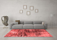 Machine Washable Oriental Red Industrial Rug, wshurb2044red