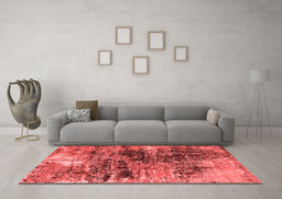 Industrial Red Washable Rugs