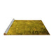 Sideview of Machine Washable Oriental Yellow Industrial Rug, wshurb2045yw