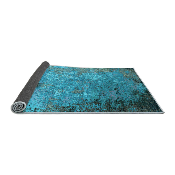 Sideview of Oriental Light Blue Industrial Rug, urb2045lblu