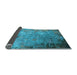 Sideview of Oriental Light Blue Industrial Rug, urb2045lblu