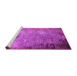 Sideview of Machine Washable Oriental Pink Industrial Rug, wshurb2045pnk