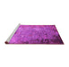 Sideview of Machine Washable Oriental Pink Industrial Rug, wshurb2045pnk