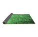 Sideview of Oriental Emerald Green Industrial Rug, urb2045emgrn