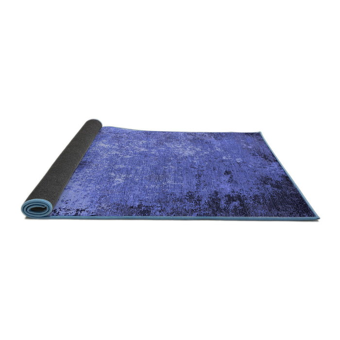 Sideview of Oriental Blue Industrial Rug, urb2045blu