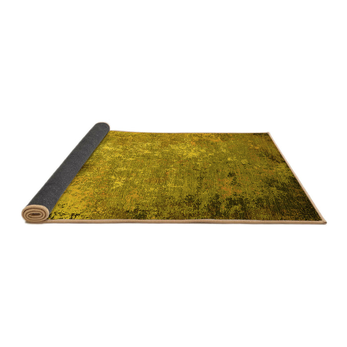 Sideview of Oriental Yellow Industrial Rug, urb2045yw