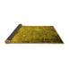 Sideview of Oriental Yellow Industrial Rug, urb2045yw