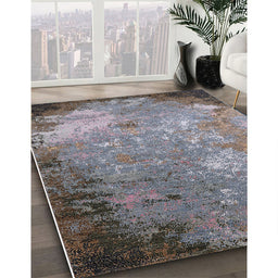 Machine Washable Industrial Modern Coffee Brown Rug in a Family Room, wshurb2045