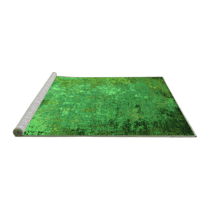 Sideview of Machine Washable Oriental Green Industrial Area Rugs, wshurb2045grn