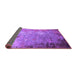 Sideview of Oriental Purple Industrial Rug, urb2045pur