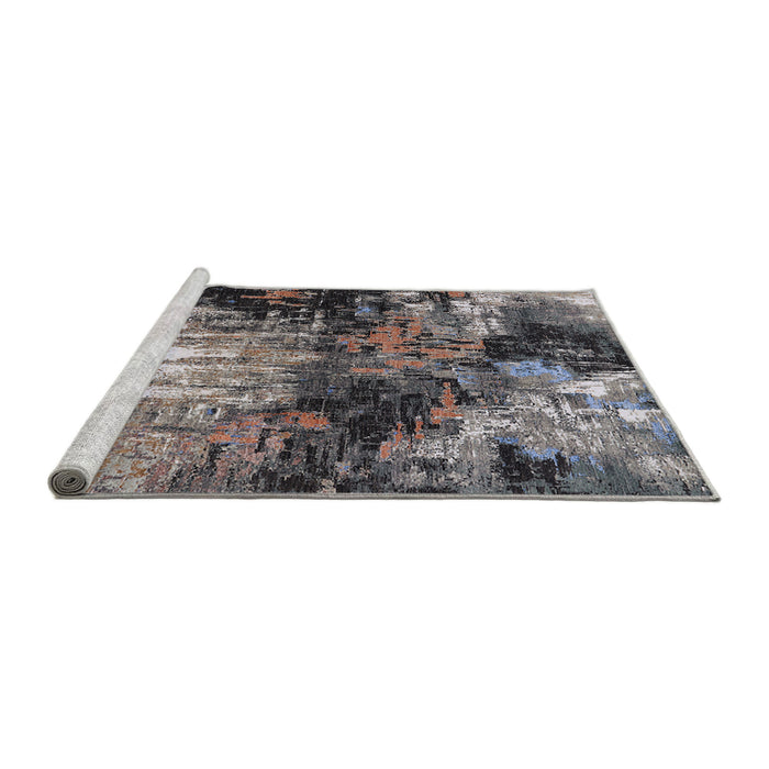 Sideview of Machine Washable Industrial Modern Purple Rug, wshurb2046