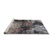 Sideview of Machine Washable Industrial Modern Purple Rug, wshurb2046