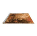 Sideview of Machine Washable Oriental Orange Industrial Area Rugs, wshurb2046org