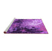 Sideview of Machine Washable Oriental Purple Industrial Area Rugs, wshurb2046pur