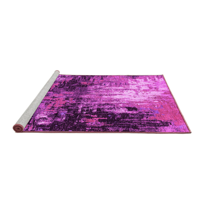 Sideview of Machine Washable Oriental Pink Industrial Rug, wshurb2046pnk