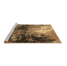 Sideview of Machine Washable Oriental Brown Industrial Rug, wshurb2046brn