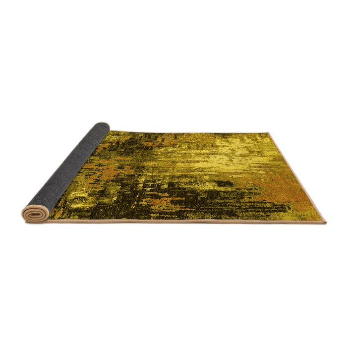 Sideview of Oriental Yellow Industrial Rug, urb2046yw