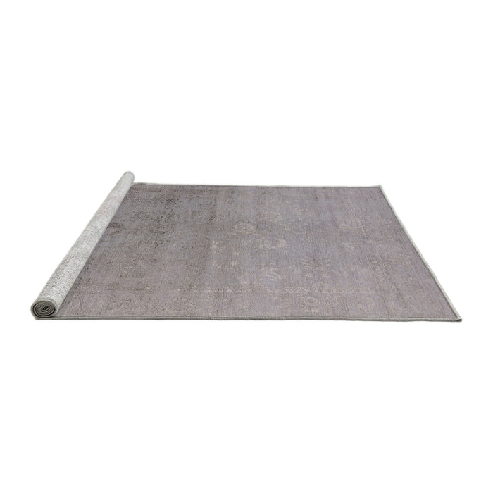 Sideview of Machine Washable Industrial Modern Dark Gray Rug, wshurb2047