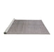 Sideview of Machine Washable Industrial Modern Dark Gray Rug, wshurb2047