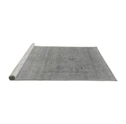 Sideview of Machine Washable Oriental Gray Industrial Rug, wshurb2047gry