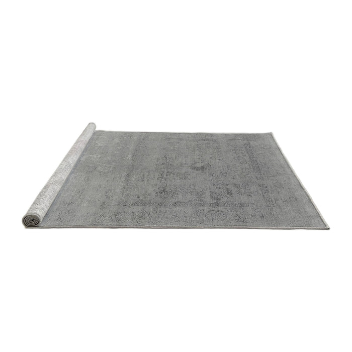 Sideview of Machine Washable Oriental Gray Industrial Rug, wshurb2047gry