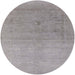 Round Machine Washable Industrial Modern Dark Gray Rug, wshurb2047