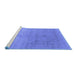 Sideview of Machine Washable Oriental Blue Industrial Rug, wshurb2047blu