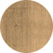 Round Oriental Brown Industrial Rug, urb2047brn