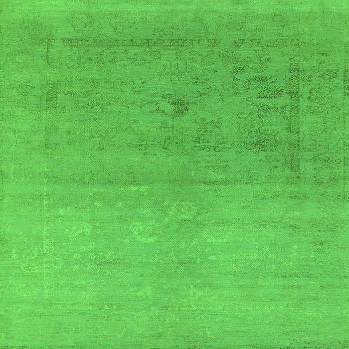 Square Oriental Green Industrial Rug, urb2047grn
