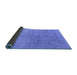 Sideview of Oriental Blue Industrial Rug, urb2047blu